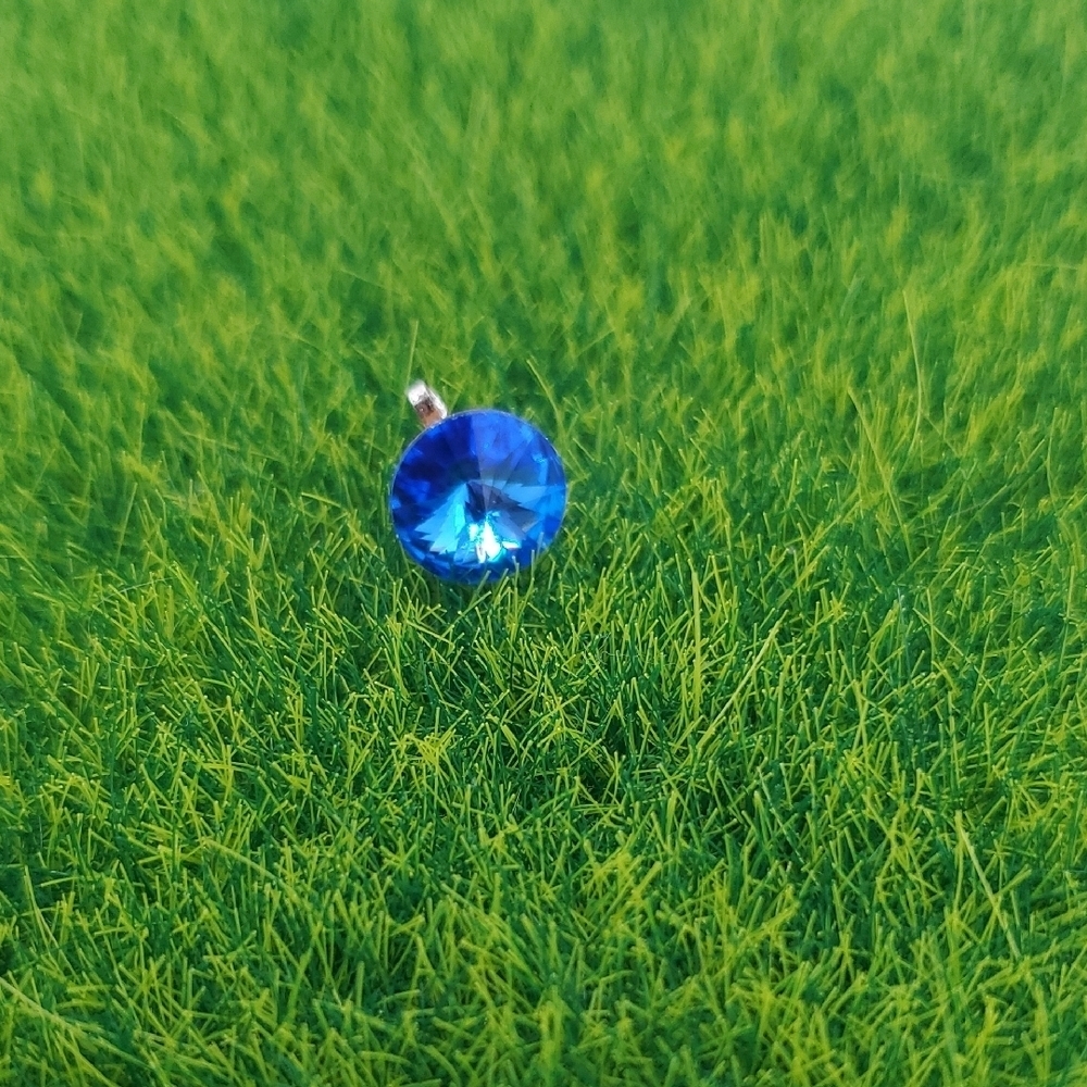 Blue Gemstone Stud Pendant P313